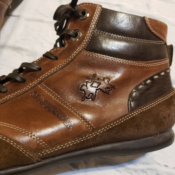 LA MARTINA POLO CUP LEATHER lace/zip-up boot size 43 - Picture 3 of 11